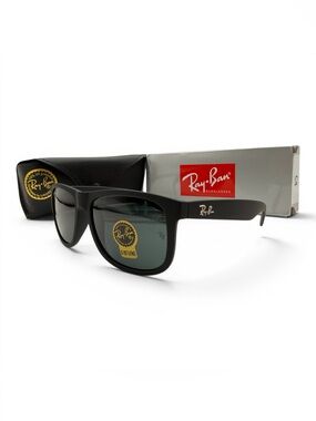 Ray-Ban Justin Style Sunglasses in Black with Black Lenses